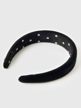 Lele Sadoughi Jet Velvet Alice Headband